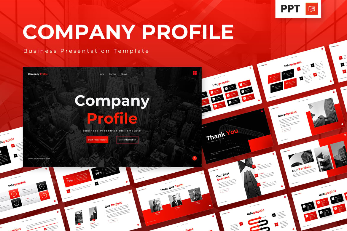 Template Powerpoint Profil Perusahaan - Solusi Presentasi Profesional