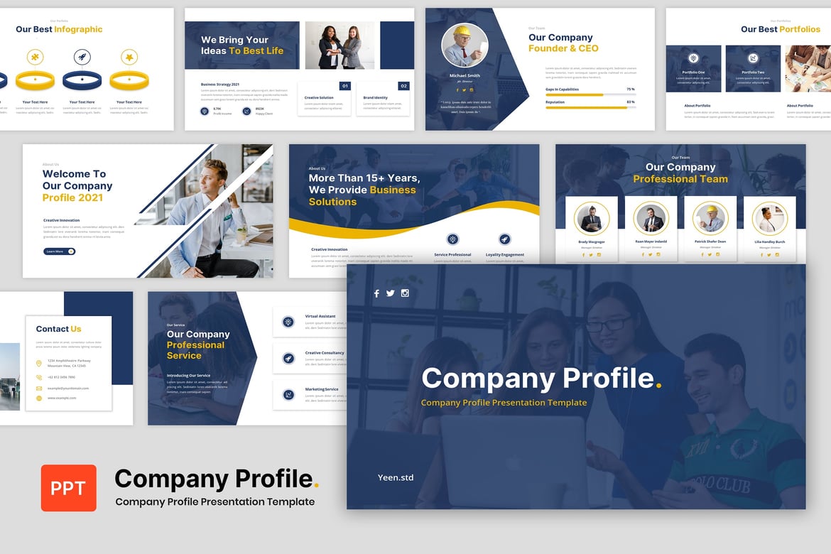 Template Presentasi Perusahaan - PowerPoint yang Menarik dan Profesional