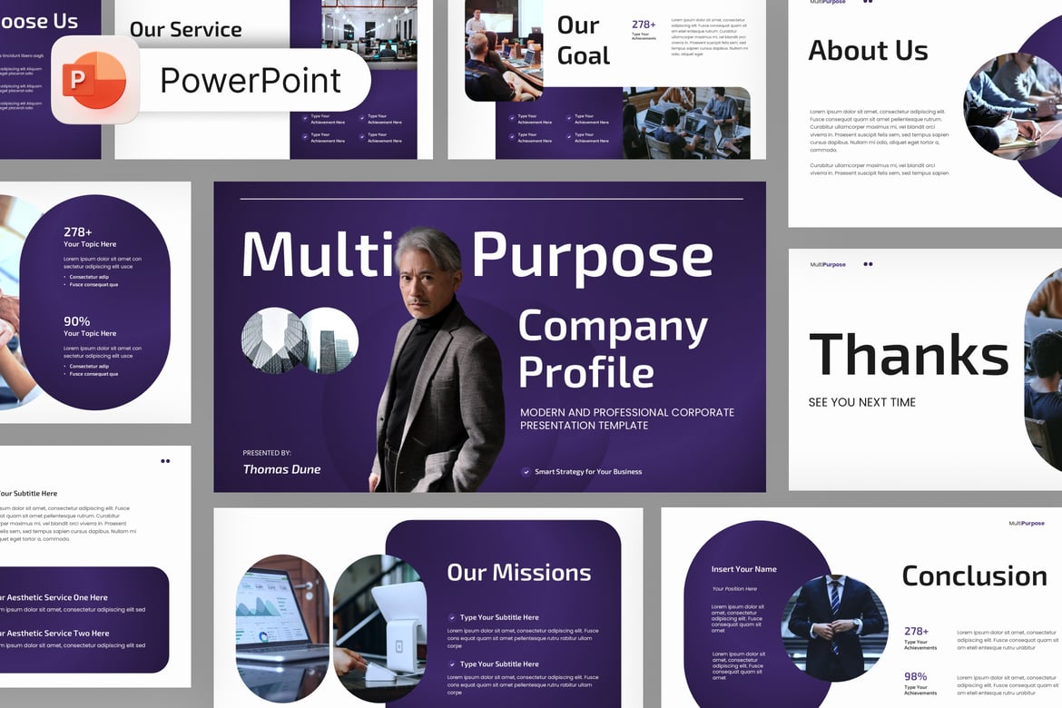 Template PowerPoint Profil Perusahaan yang Menarik dan Profesional