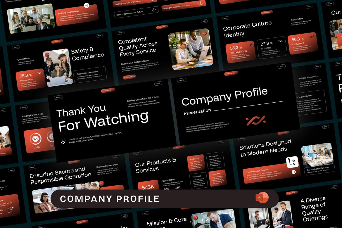 Template Presentasi Profil Perusahaan yang Menarik dan Profesional