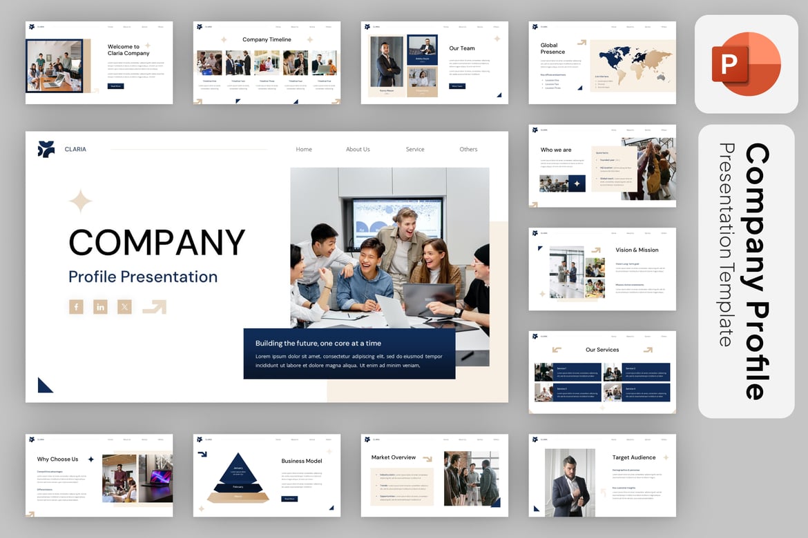 Template Presentasi Profil Perusahaan - Powerpoint Profesional