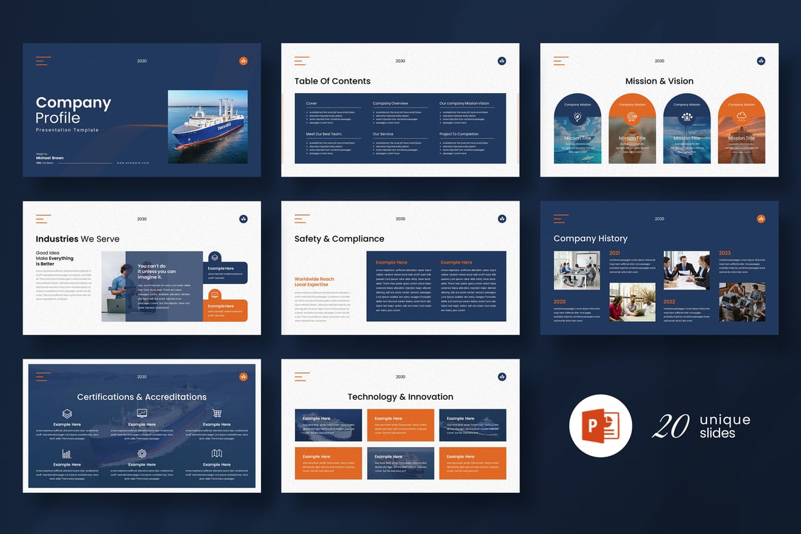 Template PowerPoint Profil Perusahaan yang Menarik dan Profesional