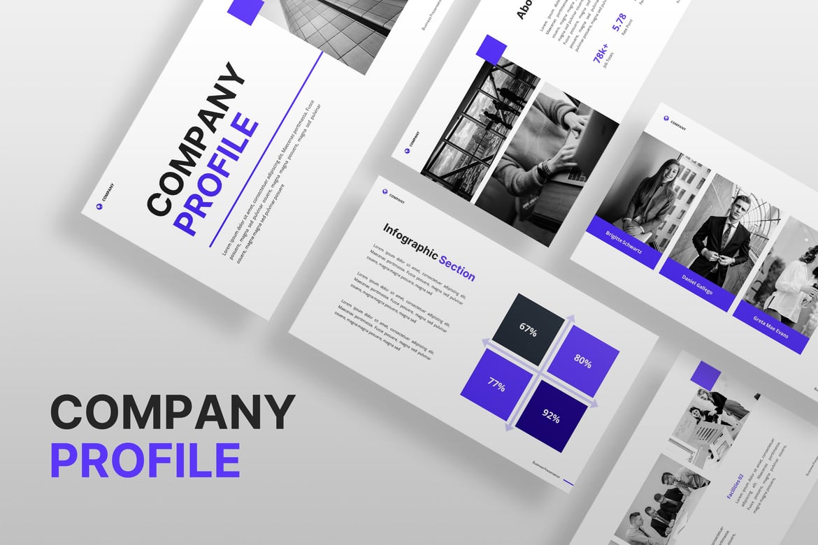 Template Presentasi PowerPoint Profil Perusahaan yang Menarik