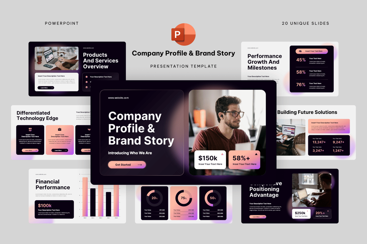 Template Presentasi Powerpoint Profil Perusahaan yang Menarik dan Profesional
