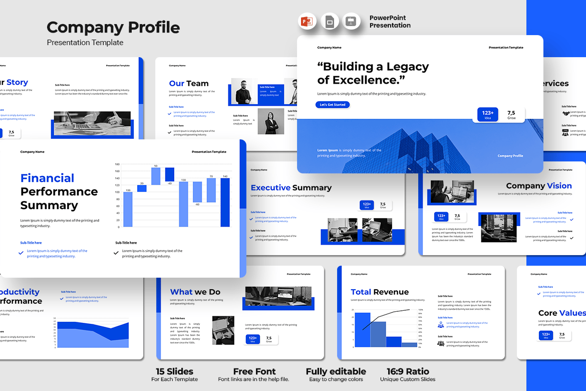 Template PowerPoint Profil Perusahaan yang Menarik dan Profesional
