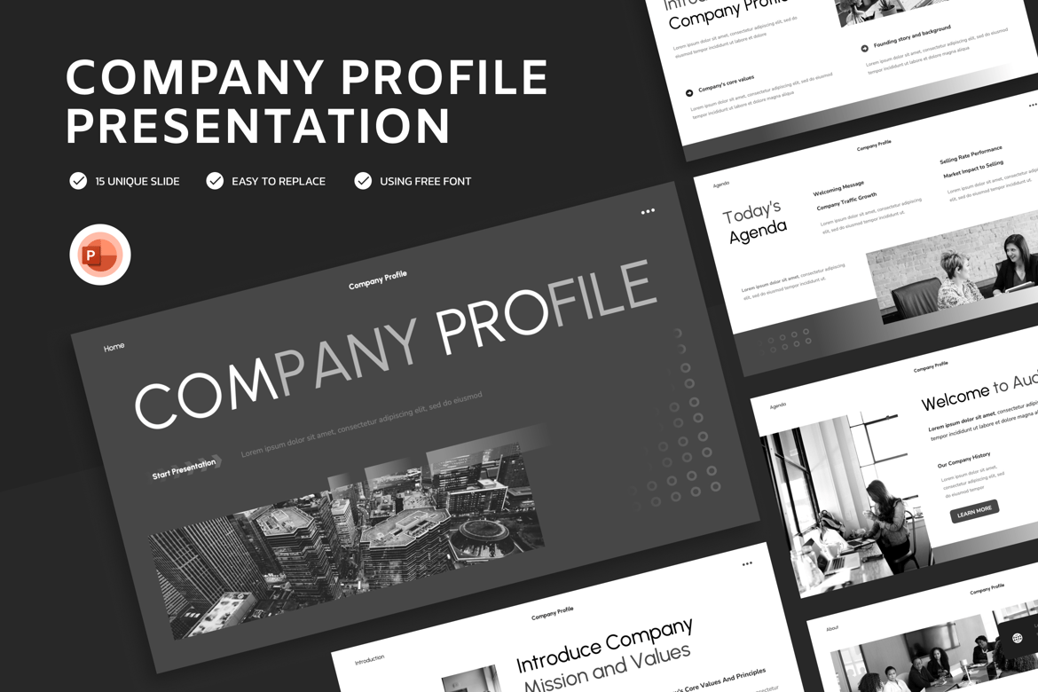 Template Powerpoint Profil Perusahaan yang Menarik dan Profesional