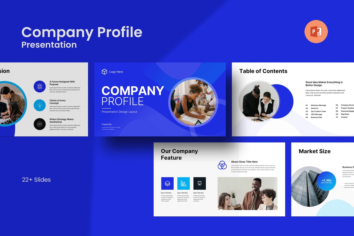 Template PowerPoint Profil Perusahaan yang Profesional dan Menarik