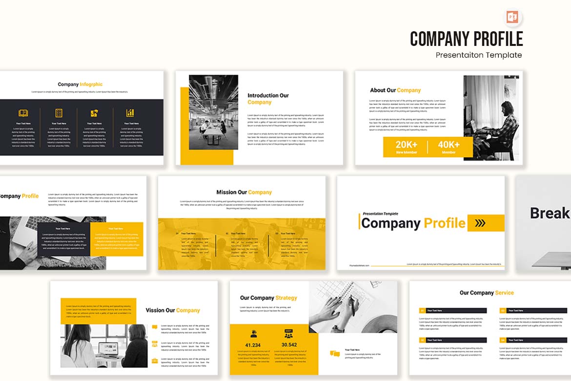 Template Presentasi Profil Perusahaan - PowerPoint Menarik dan Profesional