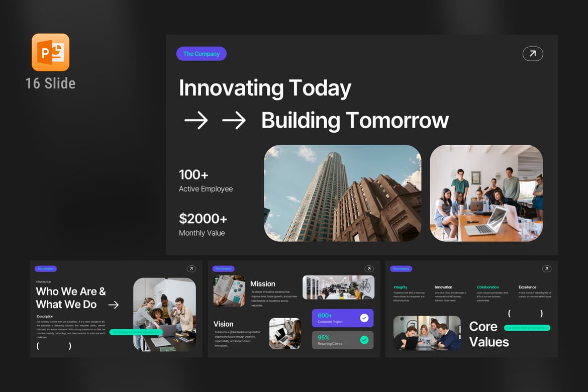 Template PowerPoint Profil Perusahaan yang Menarik dan Profesional