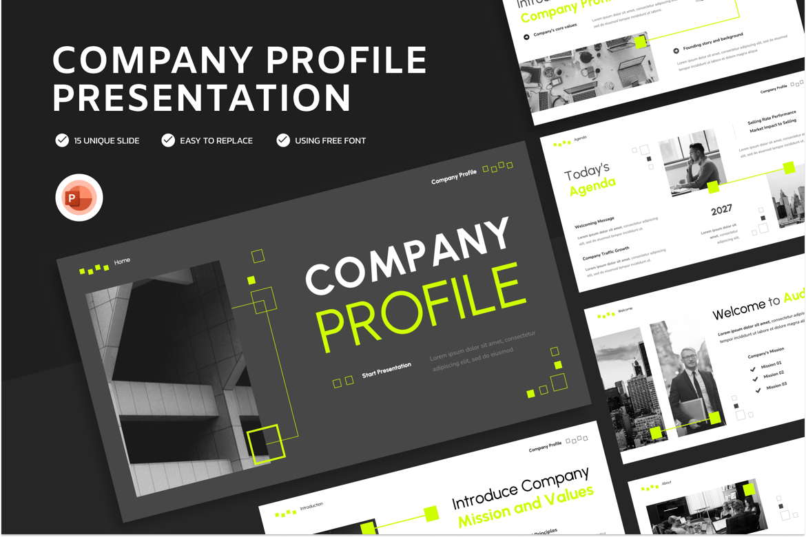 Template Powerpoint Profil Perusahaan yang Menarik dan Profesional