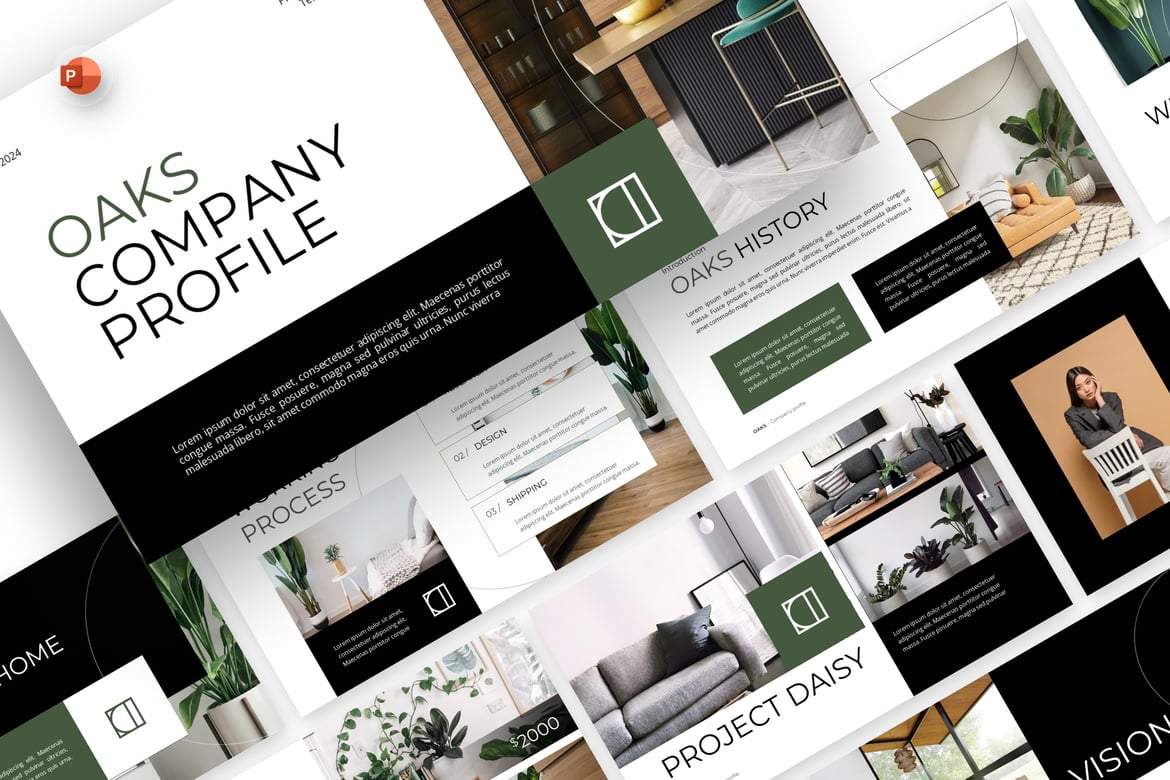 Template PowerPoint Profil Perusahaan yang Menarik