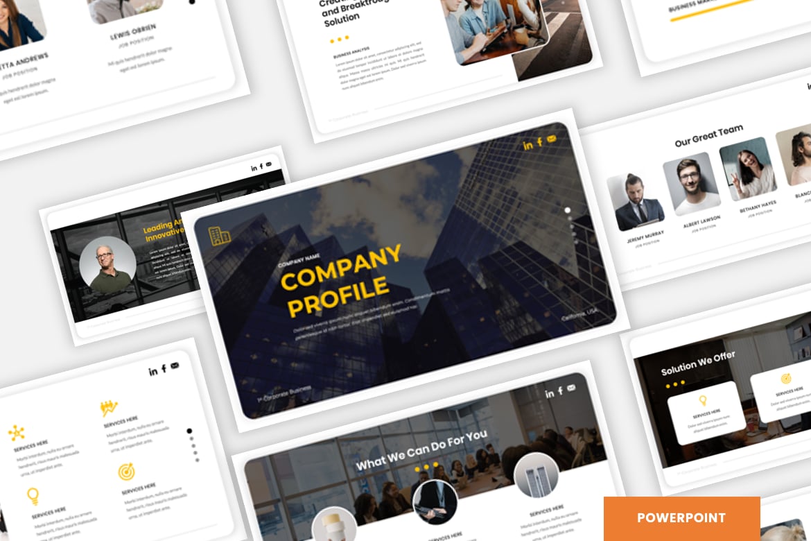 Template PowerPoint Profil Perusahaan yang Menarik dan Profesional