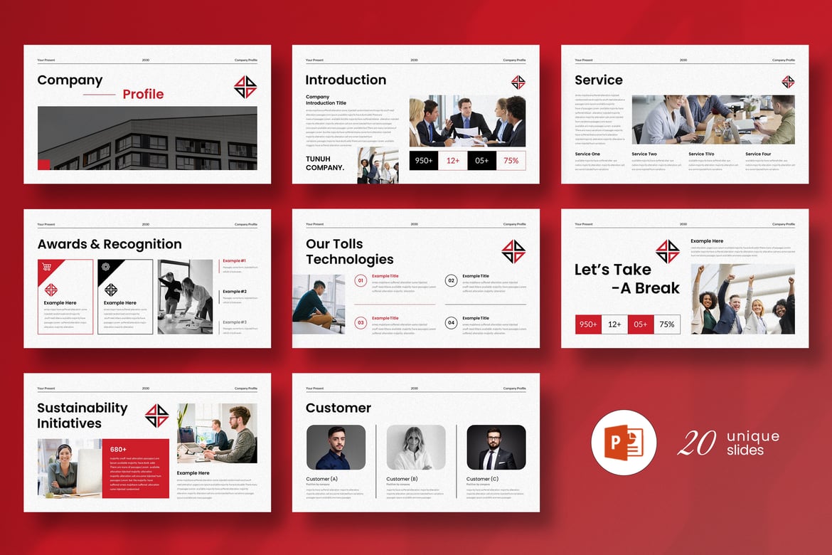 Template PowerPoint Profil Perusahaan yang Menarik dan Profesional
