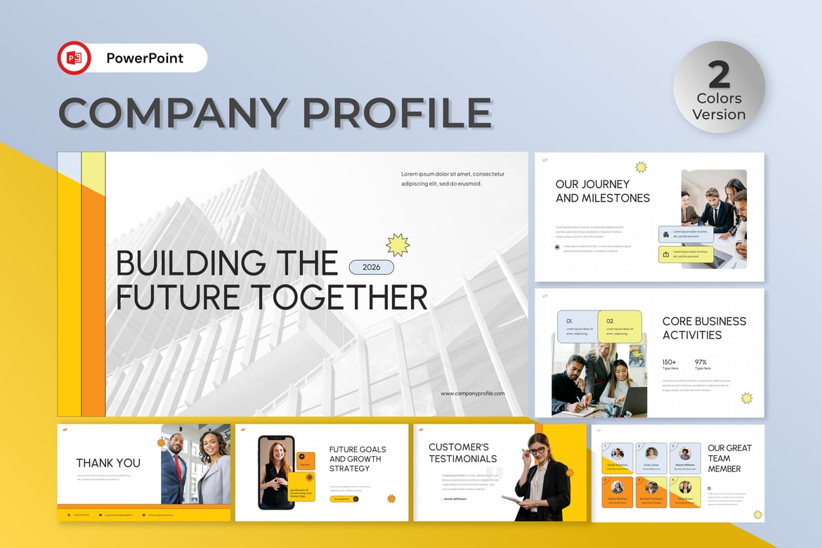 Template Presentasi Profil Perusahaan yang Menarik