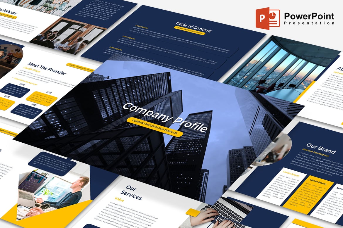 Template PowerPoint Profil Perusahaan yang Menarik dan Profesional