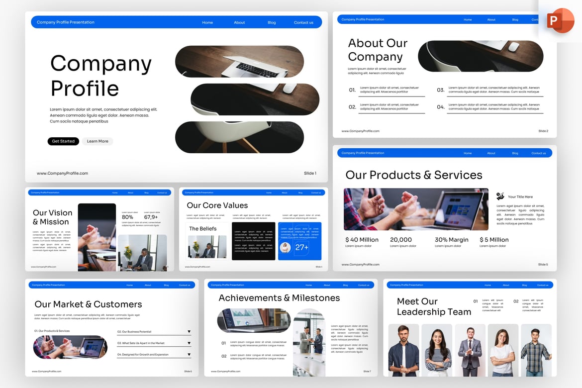 Template PPT Profil Perusahaan - Presentasi Modern dan Profesional