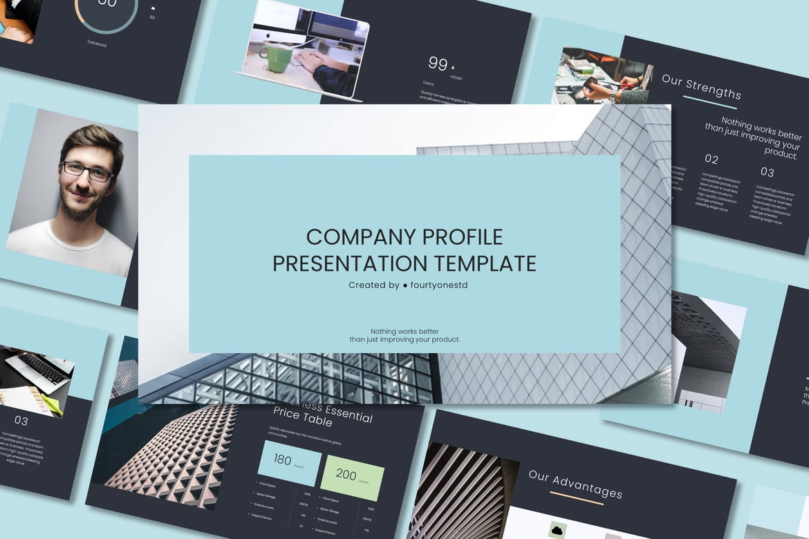 Template PowerPoint Profil Perusahaan yang Menarik dan Modern