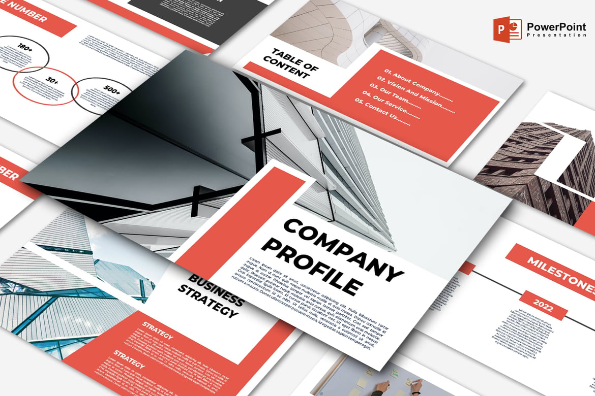Template Presentasi Profil Perusahaan PowerPoint yang Menarik