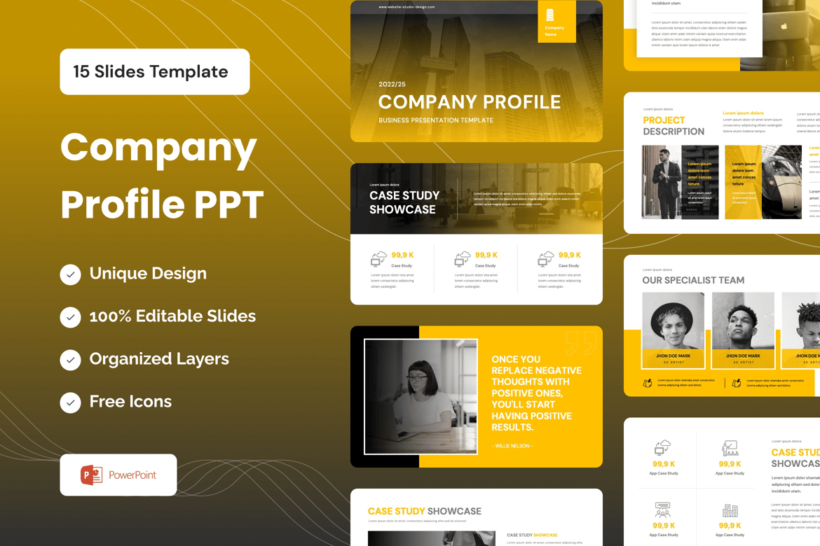 Template Presentasi Profil Perusahaan - Powerpoint yang Menarik dan Modern