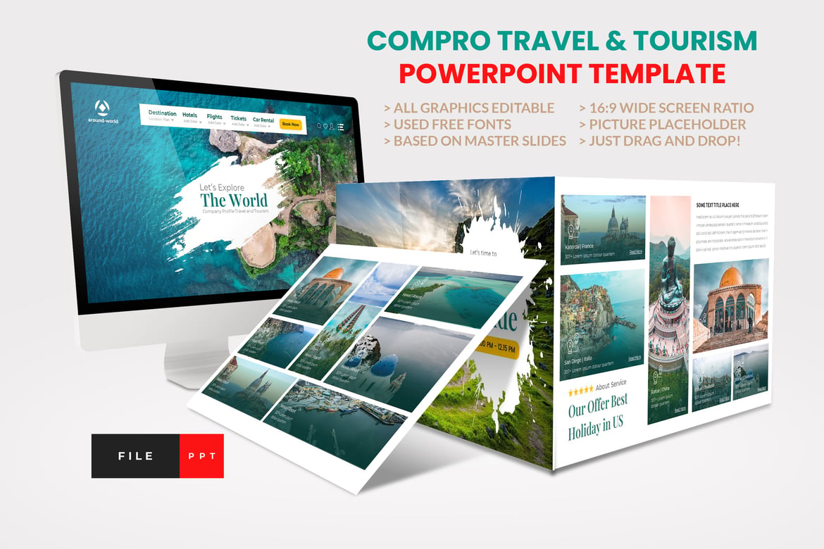Template Presentasi Profil Perusahaan di Sektor Travel dan Pariwisata