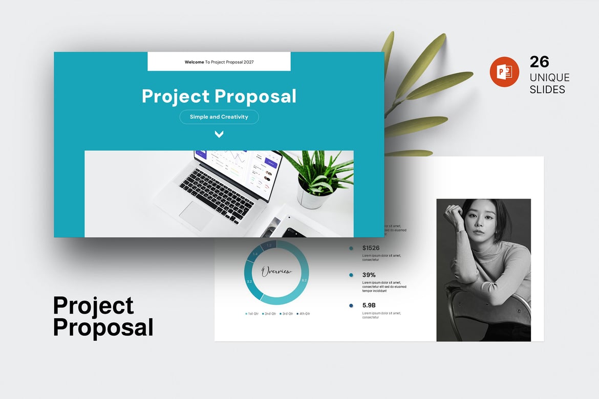 Template PowerPoint Proposal Proyek Perusahaan yang Elegan