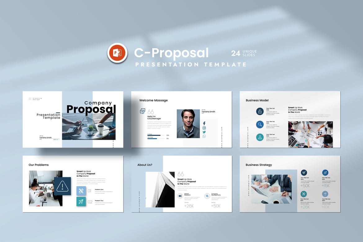 Template PowerPoint Proposal Perusahaan yang Menarik