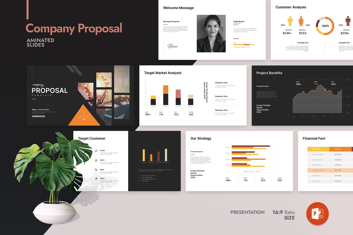 Template PowerPoint Proposal Perusahaan yang Menarik dan Profesional