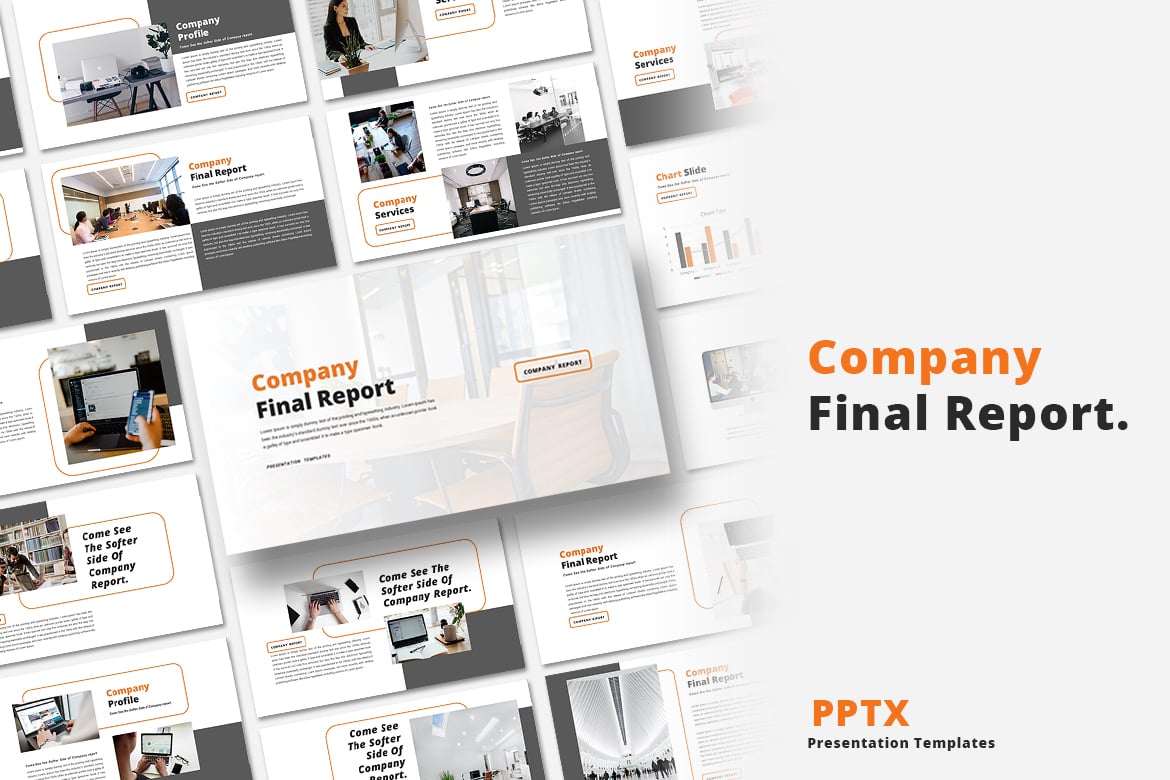 Template PowerPoint Laporan Perusahaan yang Menarik dan Profesional