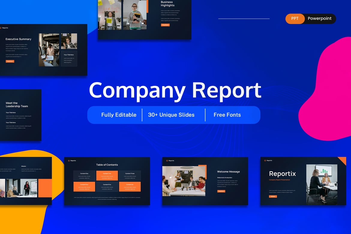 Template Presentasi Laporan Perusahaan yang Menarik dan Profesional