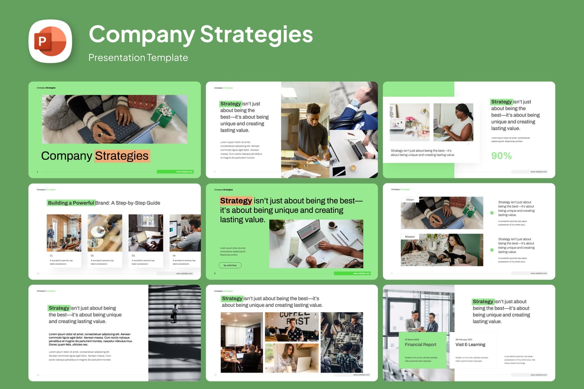 Template PowerPoint Strategi Bisnis yang Efektif