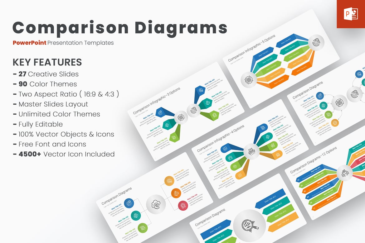 Template PowerPoint Diagram Perbandingan yang Menarik dan Efektif