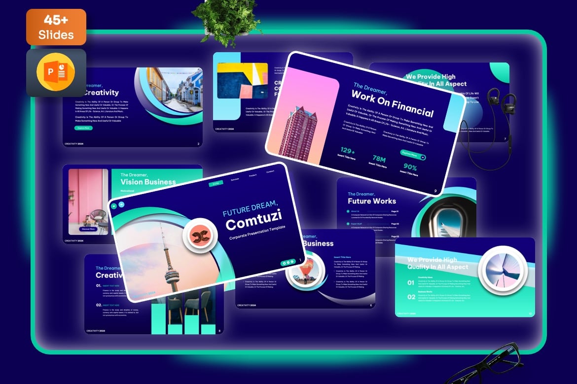 Template Presentasi Korporat Comtuzi - PowerPoint Profesional