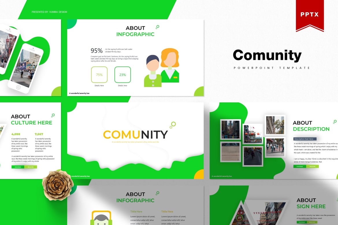 Template Presentasi Powerpoint Comunity yang Menarik dan Profesional