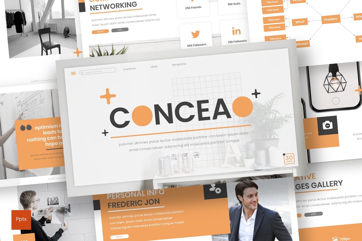 Template Presentasi PowerPoint Conceao - Desain Minimalis dan Kreatif