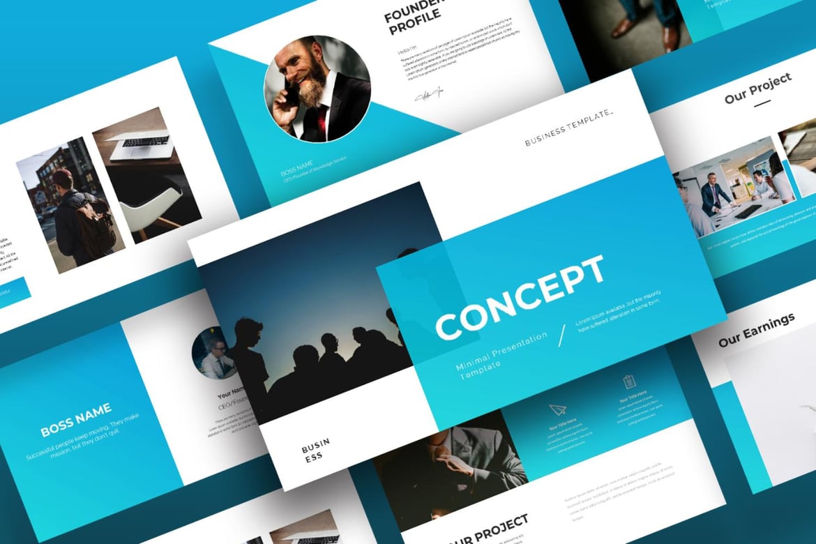 Template Presentasi PowerPoint Konseptual untuk Korporasi