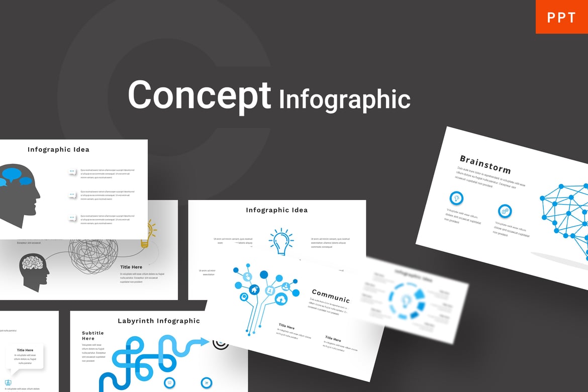 Template Presentasi PowerPoint Infografis yang Menarik