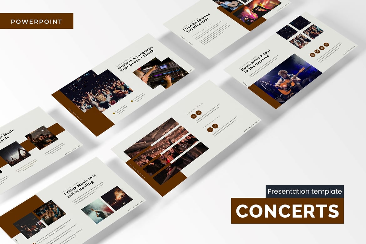Template Presentasi PowerPoint Konser yang Menarik dan Serbaguna