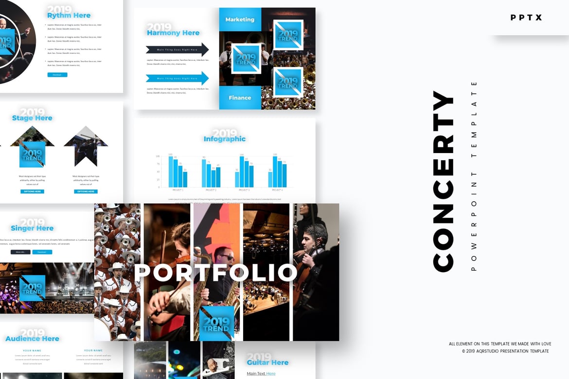 Template PowerPoint Concerty - Solusi Presentasi Menarik