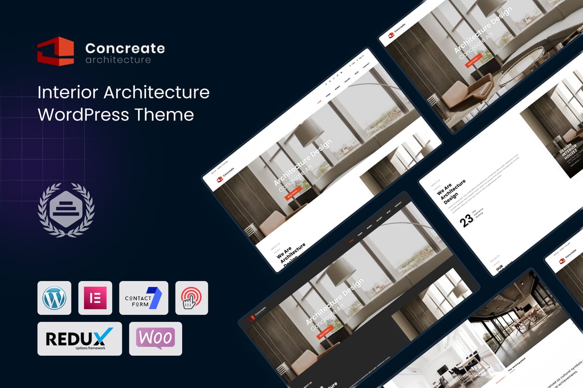 Concreate - Tema WordPress untuk Arsitektur Interior yang Modern dan Elegan