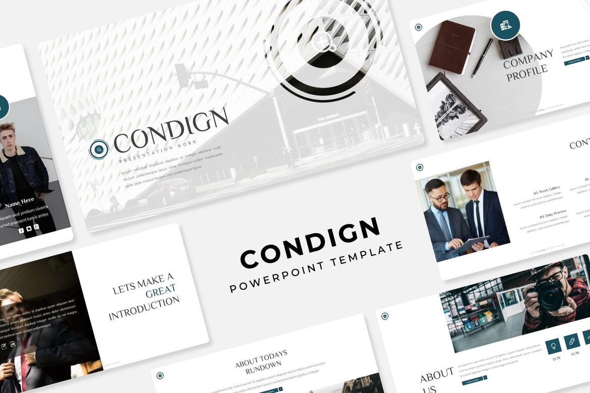 Template Presentasi PowerPoint Condign - Desain Menarik dan Profesional