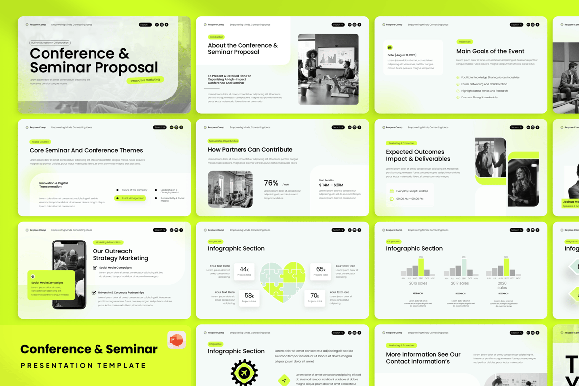 Template Presentasi Konferensi & Seminar yang Profesional