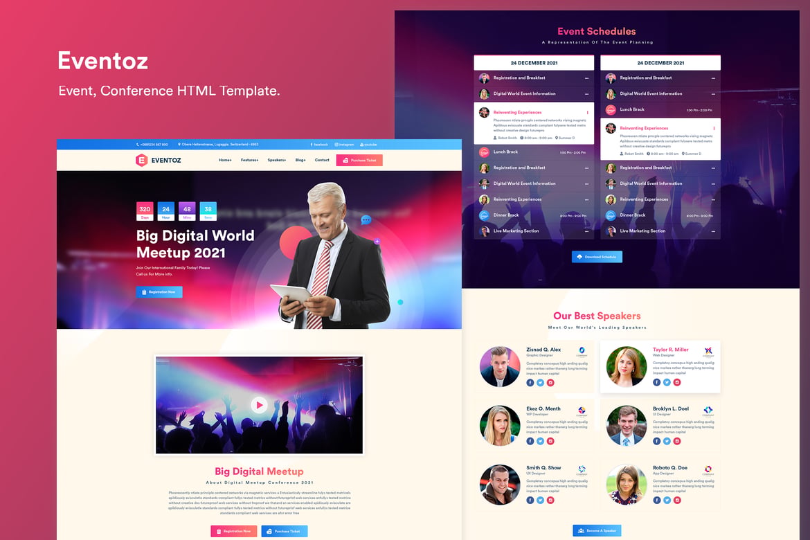 Template Website HTML untuk Konferensi, Acara, dan Meetup yang Menarik