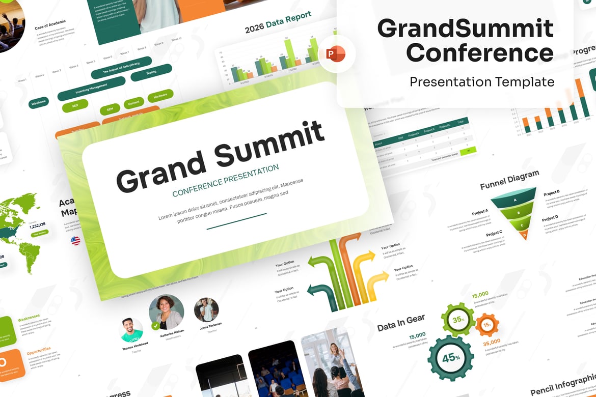 Template Presentasi PowerPoint untuk Konferensi yang Mengagumkan