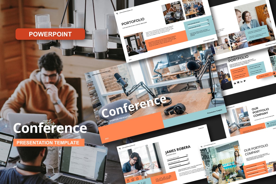 Template PowerPoint Konferensi yang Elegan dan Multifungsi
