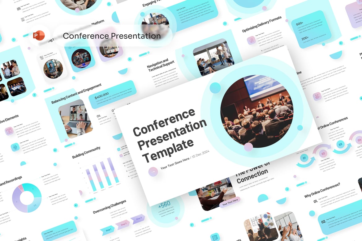 Template Presentasi PowerPoint untuk Konferensi yang Menginspirasi