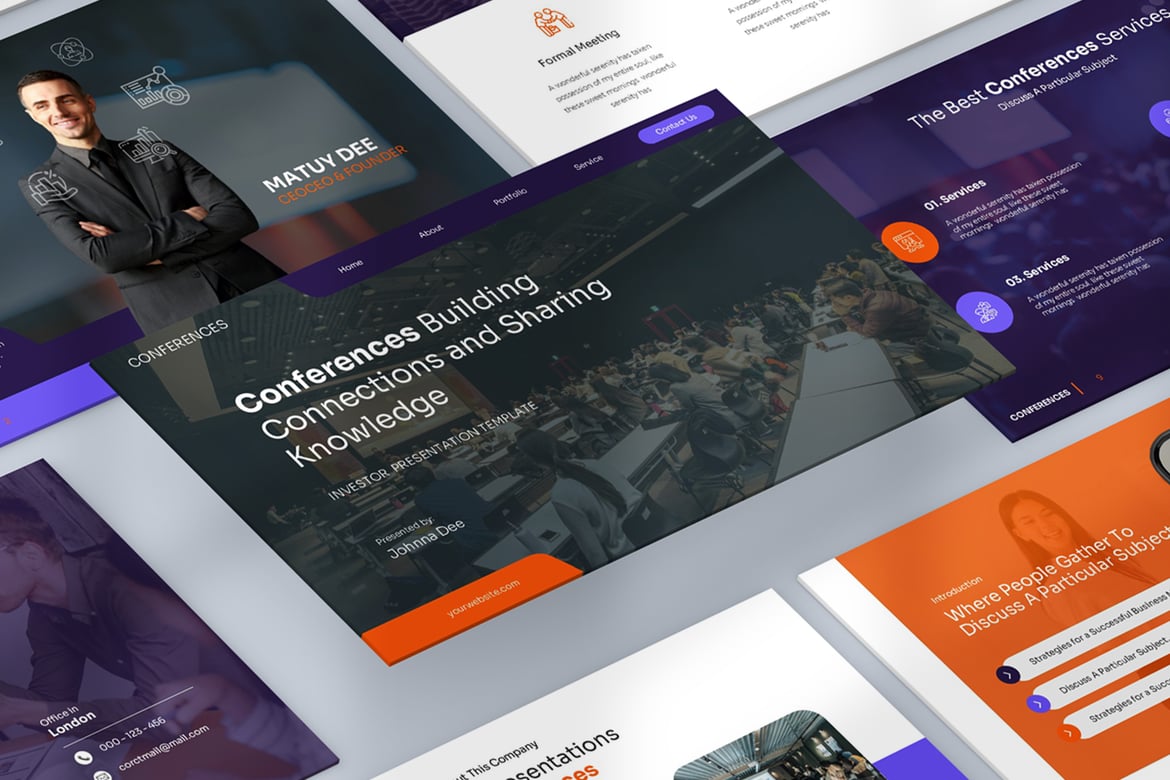 Template PowerPoint untuk Konferensi yang Menarik dan Profesional