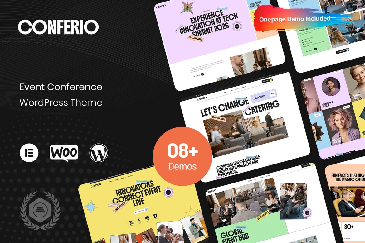 Conferio - Tema WordPress Profesional untuk Event dan Konferensi