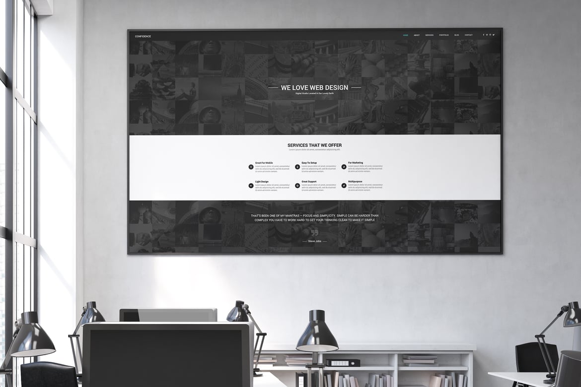 Template Web Multi-Purpose Confidence yang Siap Retina