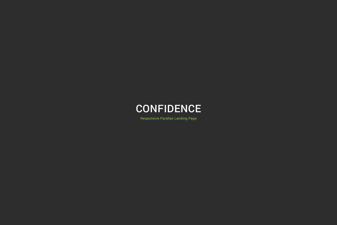 Template Website Landing Page Responsif CONFIDENCE yang Modern dan Menarik