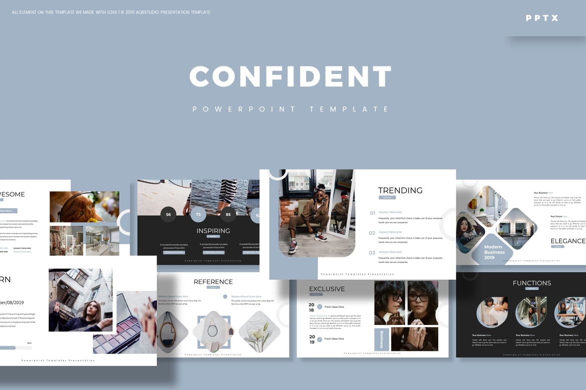 Template PowerPoint Confident - Solusi Presentasi Profesional Anda